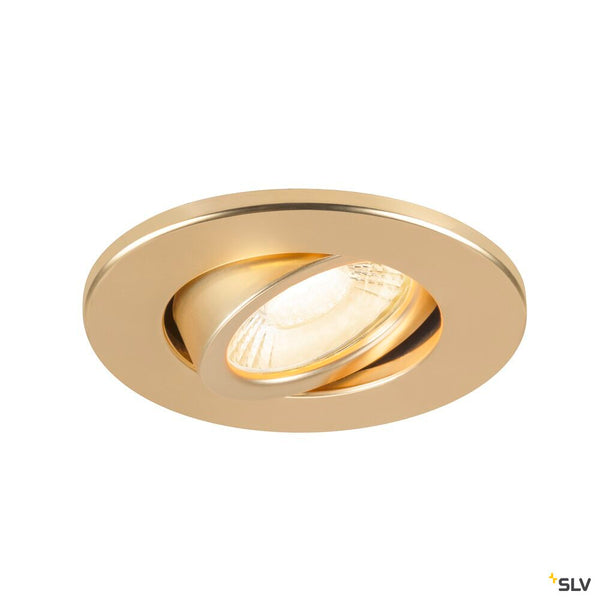 SLV UNIVERSAL DOWNLIGHT cover, for downlight IP20, pivoting, round, gold matt 1007191