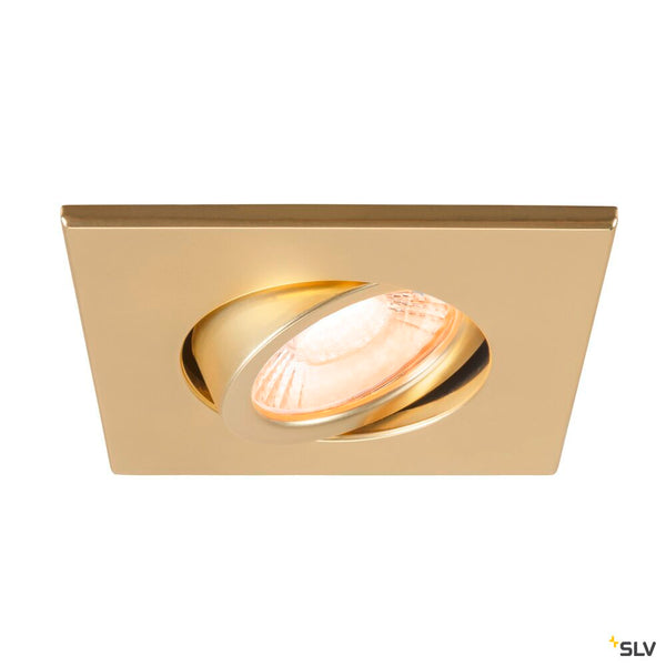 SLV UNIVERSAL DOWNLIGHT cover, for downlight IP20, pivoting, square, gold matt 1007194