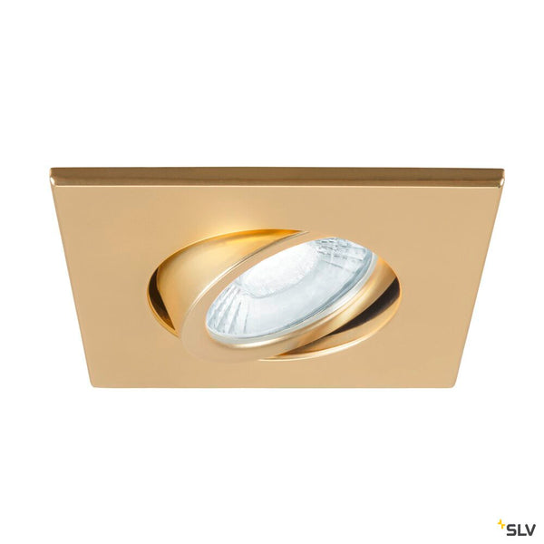 SLV UNIVERSAL DOWNLIGHT cover, for downlight IP20, pivoting, square, gold matt 1007194