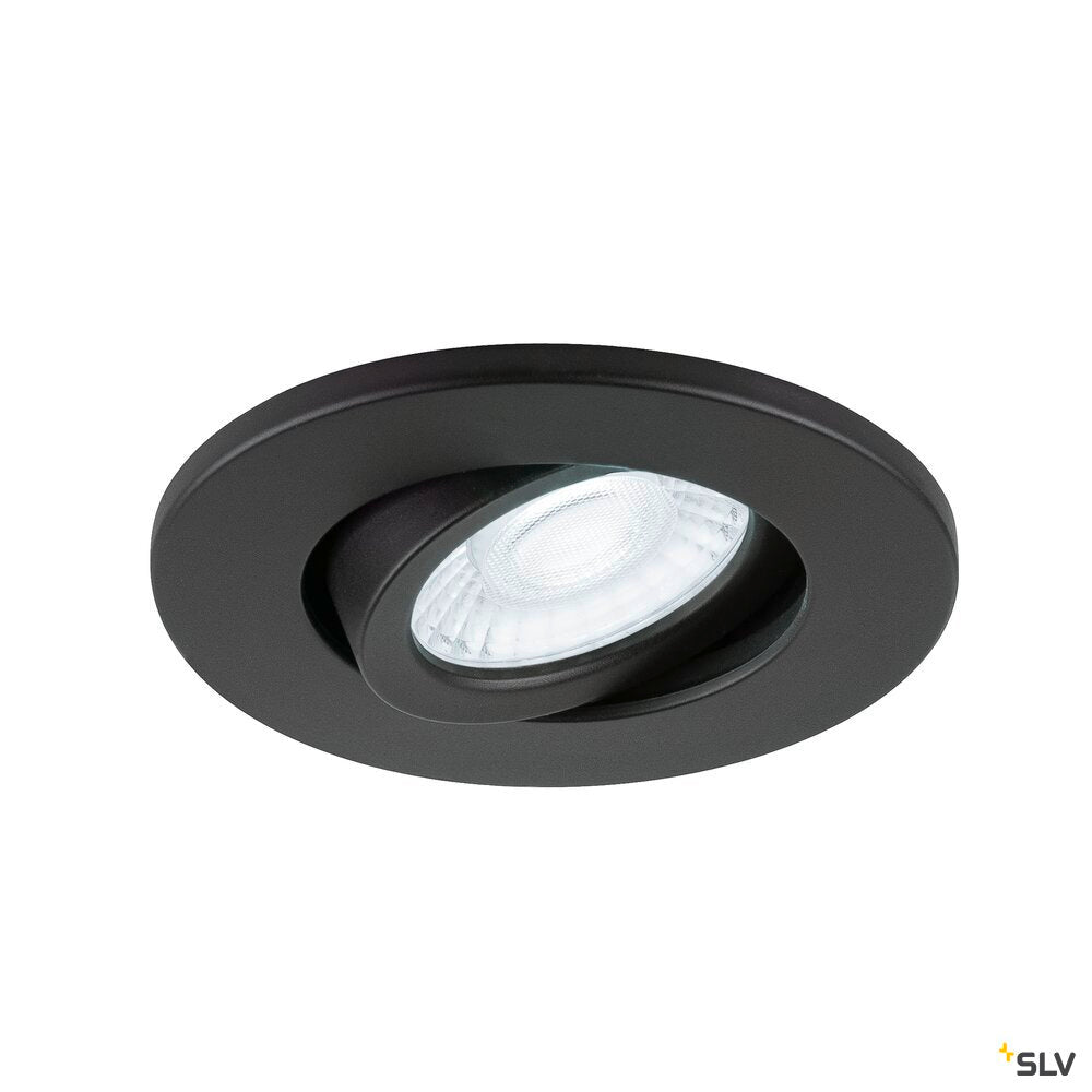 SLV UNIVERSAL DOWNLIGHT Cover, for Downlight IP20, pivoting, round, black 1007091
