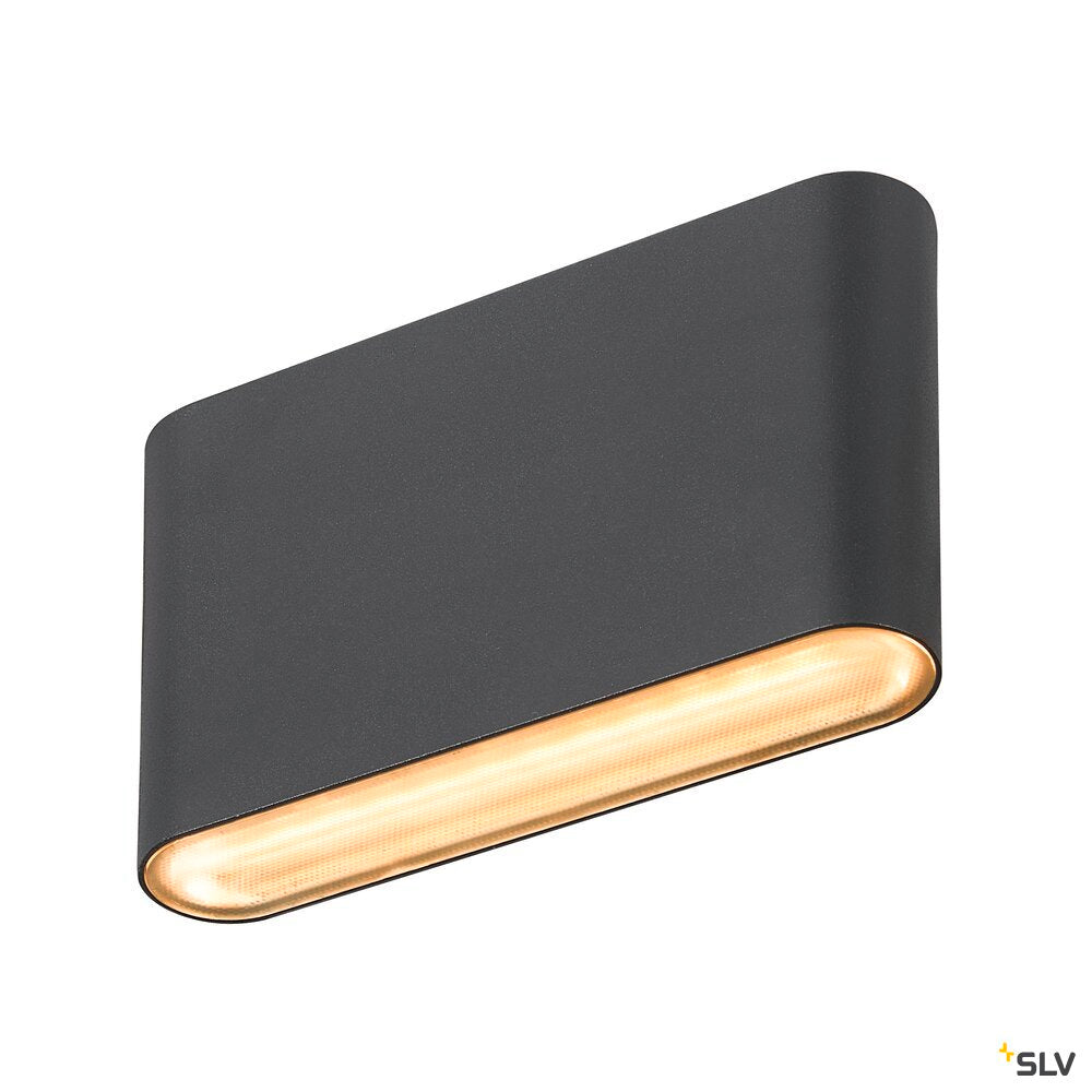 SLV OVAL 14 WL, wall-mounted light 2700/3000K, 6W, black 1007142