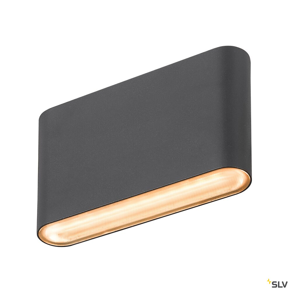 SLV OVAL 14 WL, wall-mounted light 2700/3000K, 6W, black 1007142