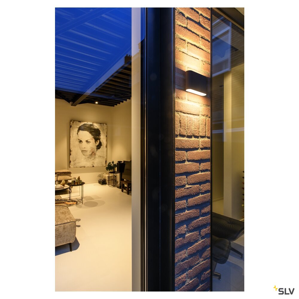 SLV OVAL 14 WL, wall-mounted light 2700/3000K, 6W, black 1007142