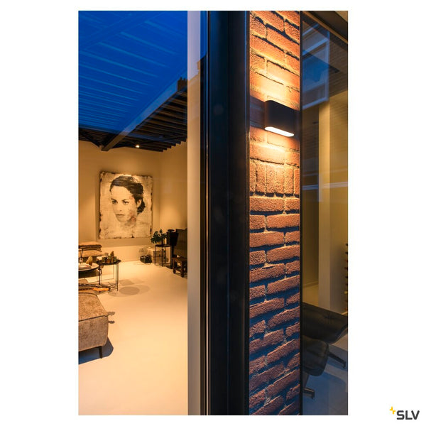 SLV OVAL 14 WL, wall-mounted light 2700/3000K, 6W, black 1007142