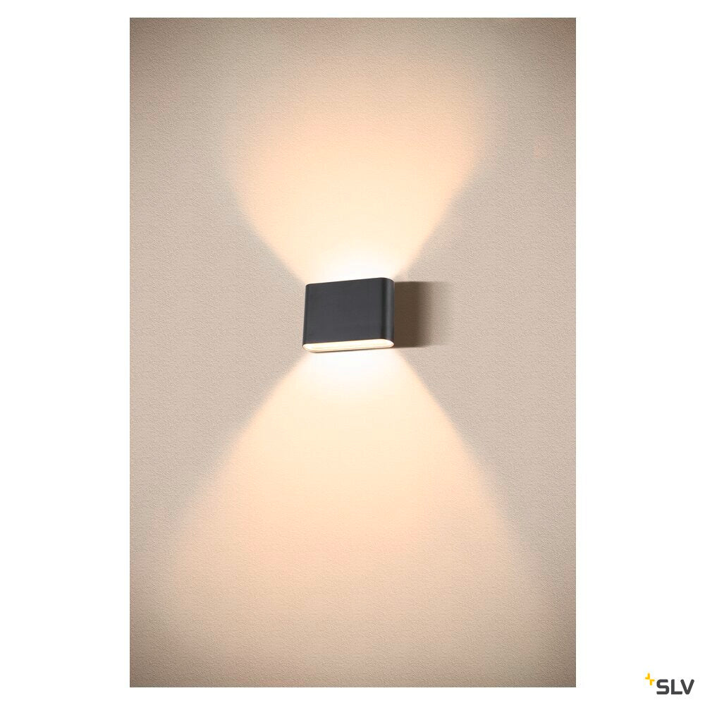 SLV OVAL 14 WL, wall-mounted light 2700/3000K, 6W, black 1007142