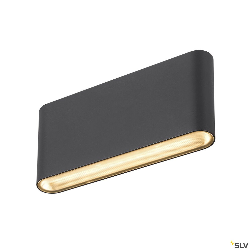 SLV OVAL 18 WL, wall-mounted light 2700/3000K, 10W, black 1007144