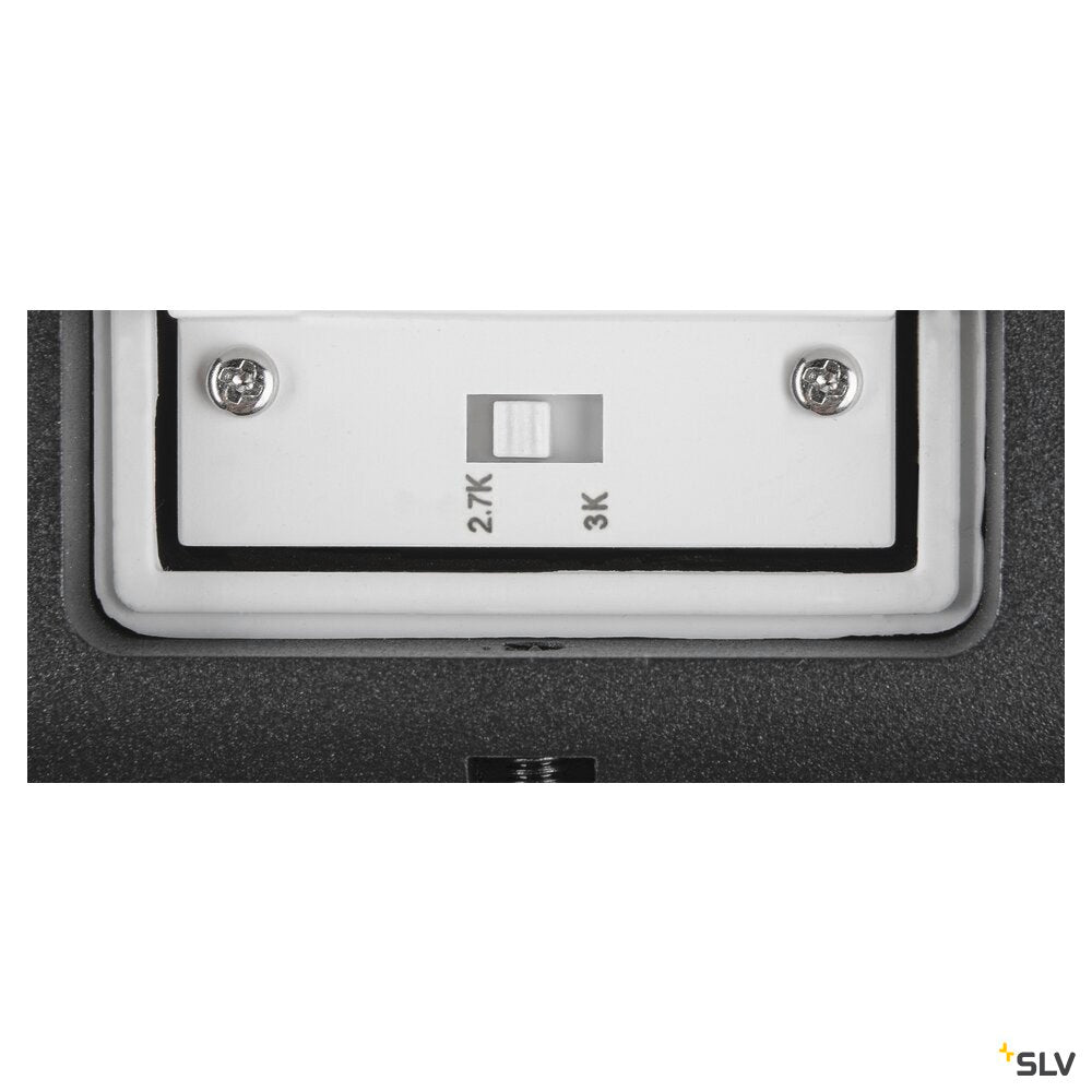 SLV OVAL 18 WL, wall-mounted light 2700/3000K, 10W, black 1007144