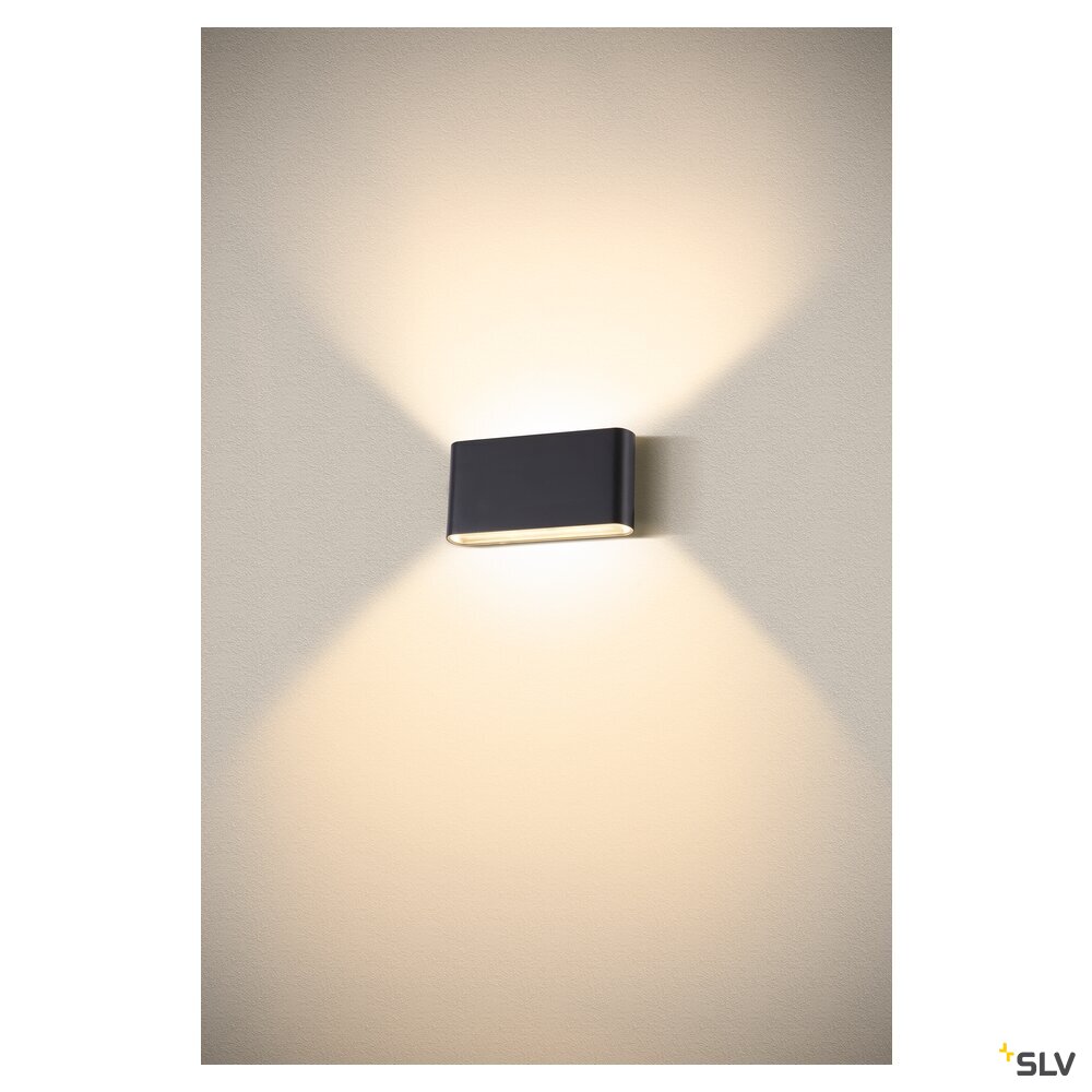 SLV OVAL 18 WL, wall-mounted light 2700/3000K, 10W, black 1007144