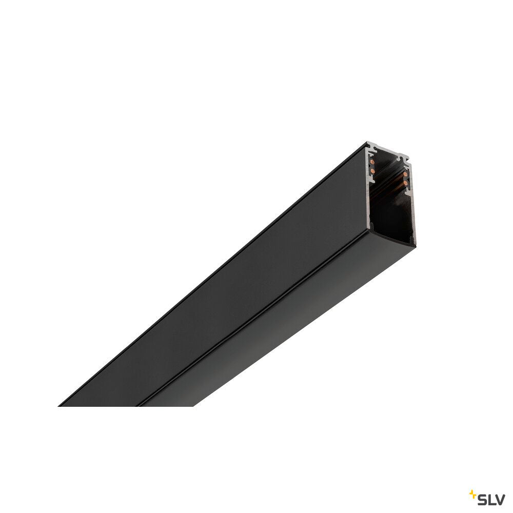 SLV 48V TRACK, track cover, 26mm, for mounting track deep and mounting track, 2m, black 1007188