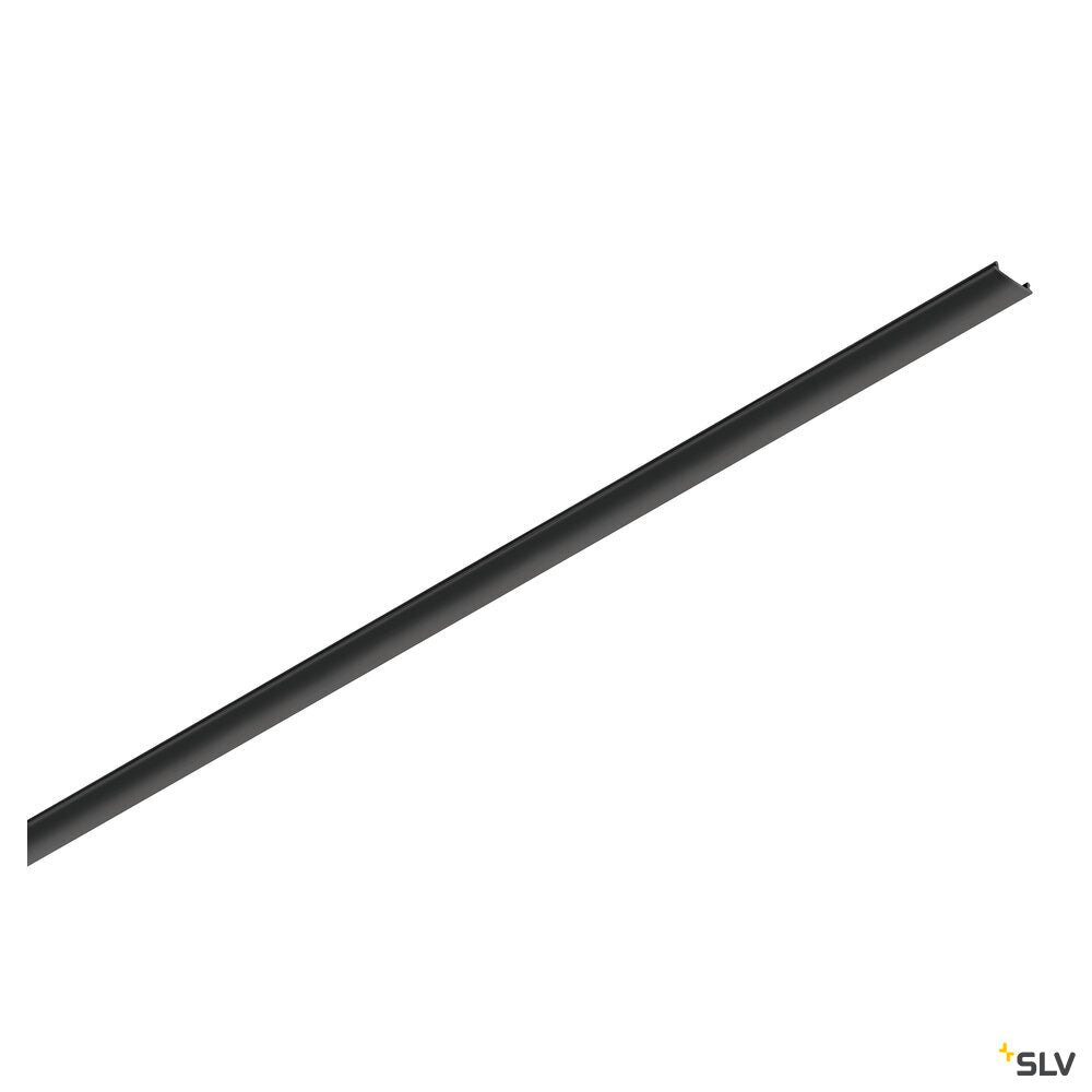 SLV 48V TRACK, track cover, 26mm, for mounting track deep and mounting track, 2m, black 1007188