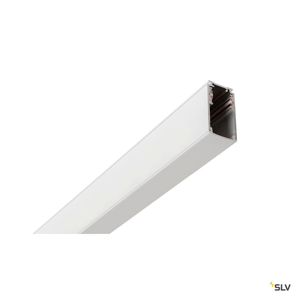 SLV 48V TRACK, track cover, 26mm, for mounting track deep and mounting track, 2 m, white 1007189