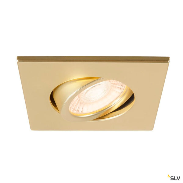 SLV UNIVERSAL DOWNLIGHT cover, for downlight IP20, pivoting, square, gold matt 1007194