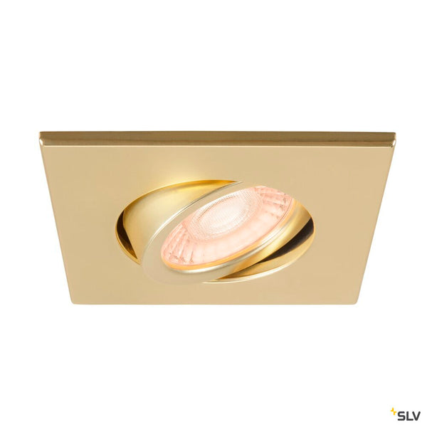 SLV UNIVERSAL DOWNLIGHT cover, for downlight IP20, pivoting, square, gold matt 1007194