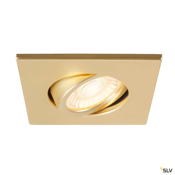 SLV UNIVERSAL DOWNLIGHT cover, for downlight IP20, pivoting, square, gold matt 1007194