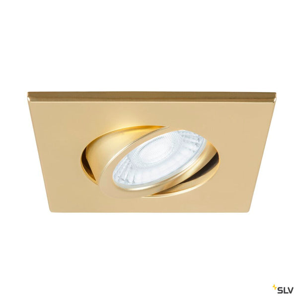 SLV UNIVERSAL DOWNLIGHT cover, for downlight IP20, pivoting, square, gold matt 1007194