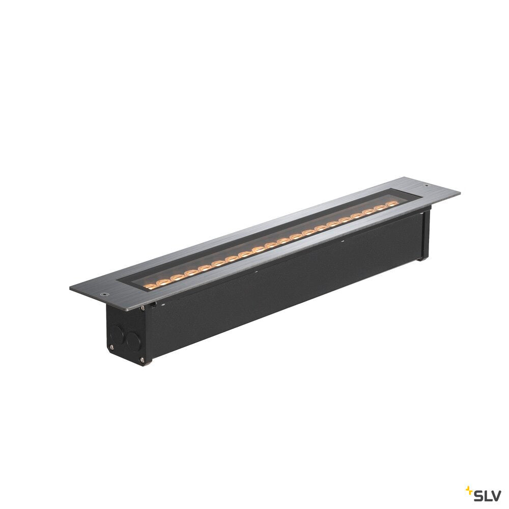 SLV DASAR® 600, recessed floor light, 18W, 3000K, IP65/IP67, square, stainless steel 1007195