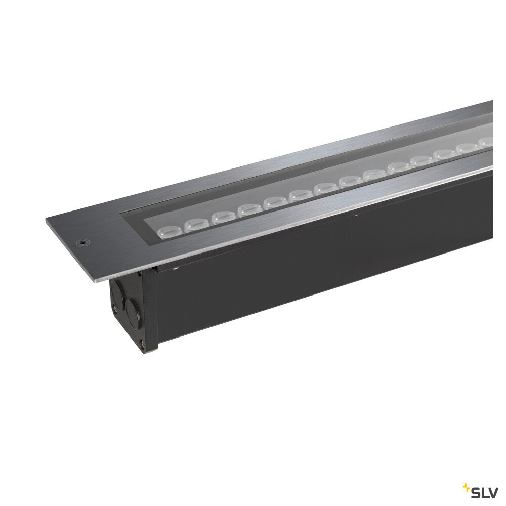 SLV DASAR® 600, recessed floor light, 18W, 3000K, IP65/IP67, square, stainless steel 1007195