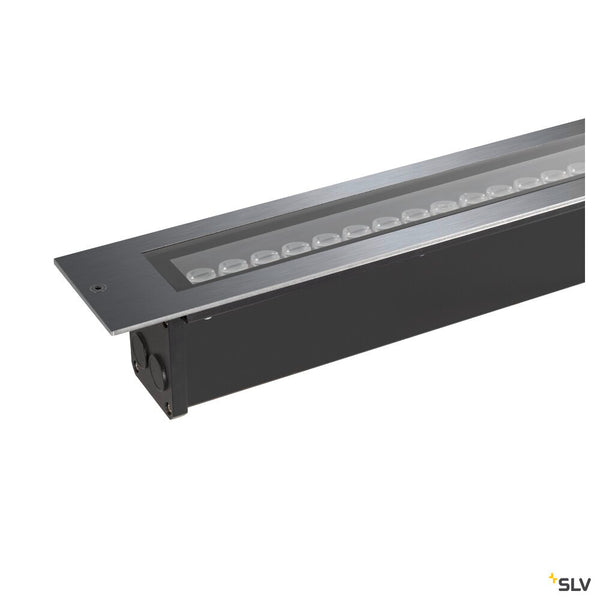 SLV DASAR® 600, recessed floor light, 18W, 3000K, IP65/IP67, square, stainless steel 1007195