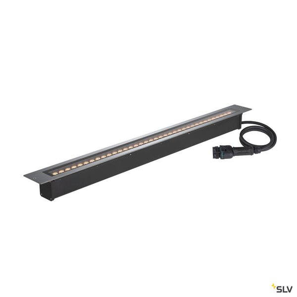 SLV DASAR® 1200, recessed floor light, 34W, 3000K, IP65/IP67, square, stainless steel 1007196