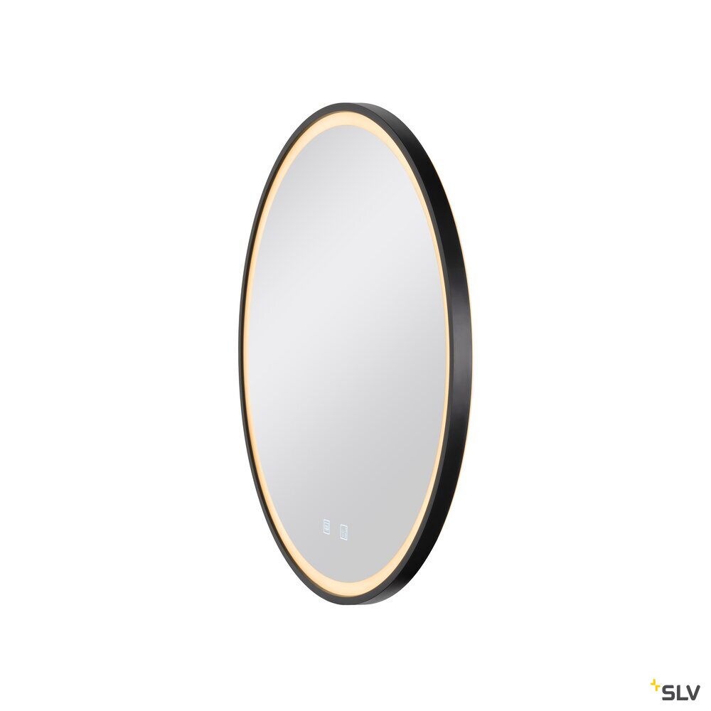 SLV TRUKKO 60, mirror Ø 60 cm, chrome, black edge 1007201