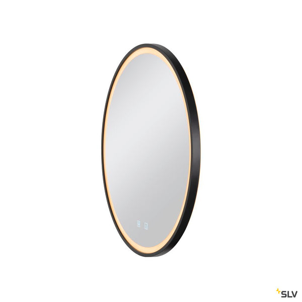 SLV TRUKKO 60, mirror Ø 60 cm, chrome, black edge 1007201