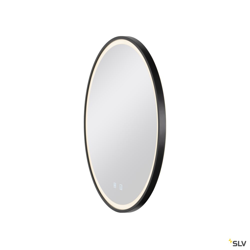 SLV TRUKKO 60, mirror Ø 60 cm, chrome, black edge 1007201