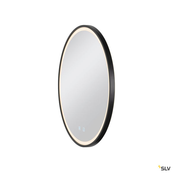 SLV TRUKKO 60, mirror Ø 60 cm, chrome, black edge 1007201