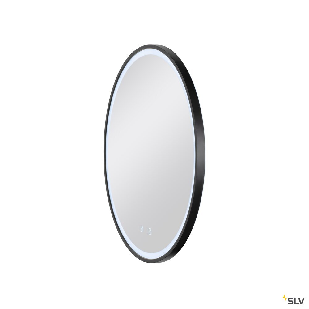 SLV TRUKKO 60, mirror Ø 60 cm, chrome, black edge 1007201