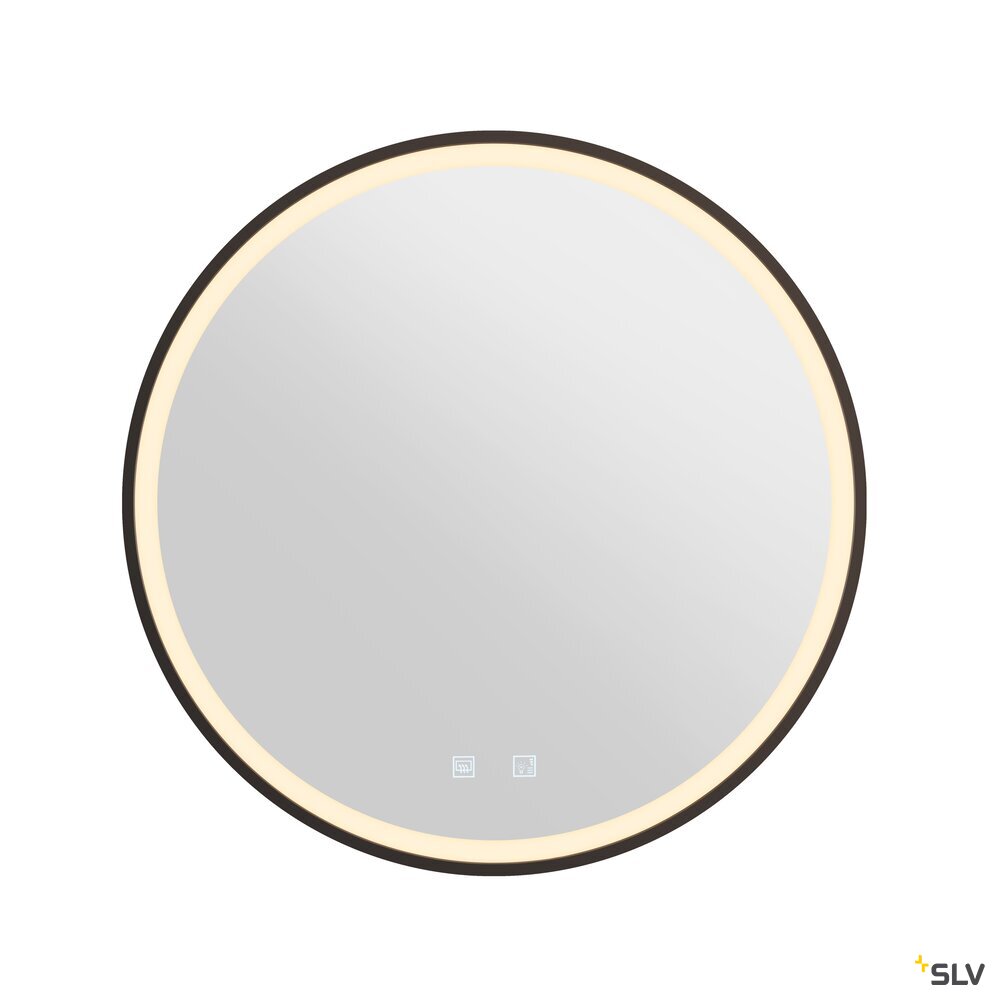 SLV TRUKKO 60, mirror Ø 60 cm, chrome, black edge 1007201
