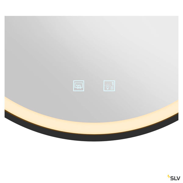 SLV TRUKKO 60, mirror Ø 60 cm, chrome, black edge 1007201