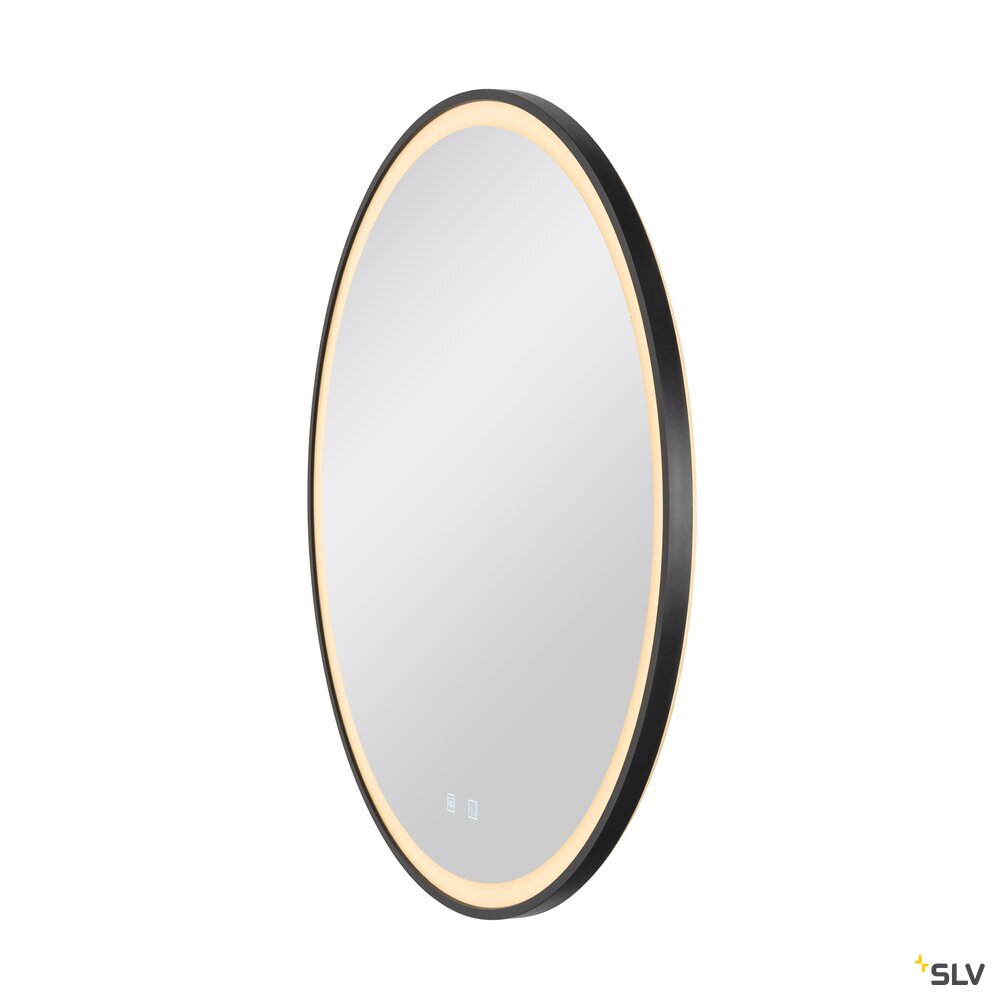 SLV TRUKKO 80, mirror Ø 80 cm, chrome, black edge 1007202