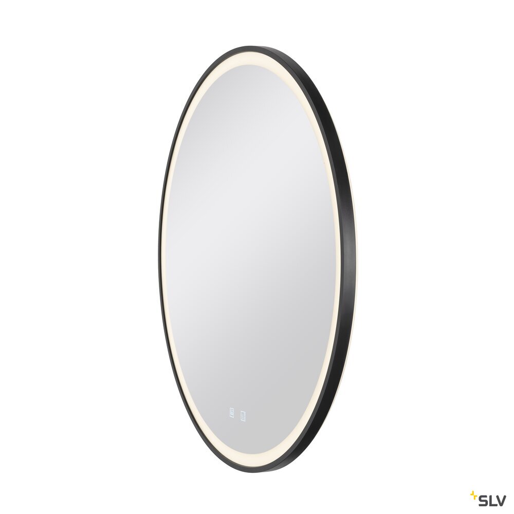 SLV TRUKKO 80, mirror Ø 80 cm, chrome, black edge 1007202