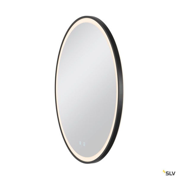 SLV TRUKKO 80, mirror Ø 80 cm, chrome, black edge 1007202