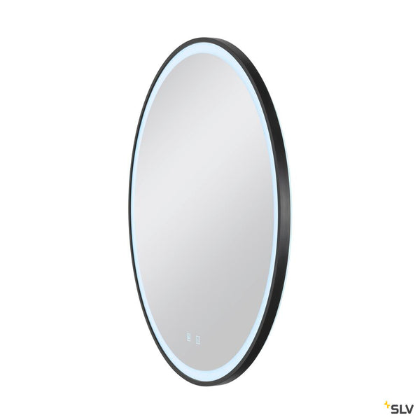 SLV TRUKKO 80, mirror Ø 80 cm, chrome, black edge 1007202