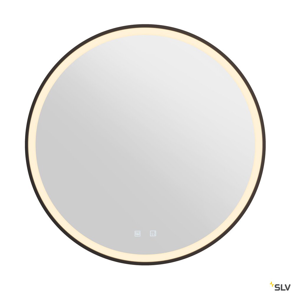 SLV TRUKKO 80, mirror Ø 80 cm, chrome, black edge 1007202