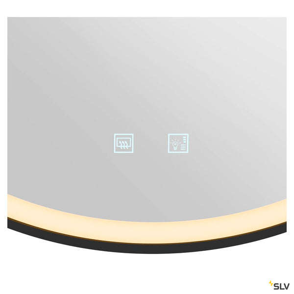 SLV TRUKKO 80, mirror Ø 80 cm, chrome, black edge 1007202
