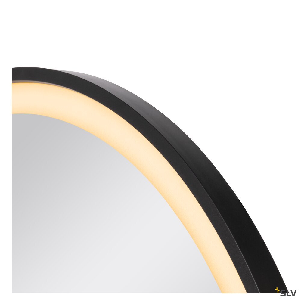 SLV TRUKKO 80, mirror Ø 80 cm, chrome, black edge 1007202