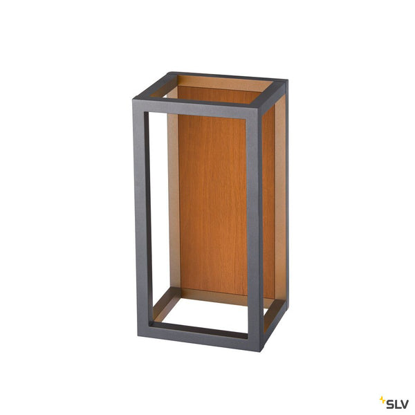 SLV QUADRULO, wall-mounted light, 3000K, anthracite/brown 1007207