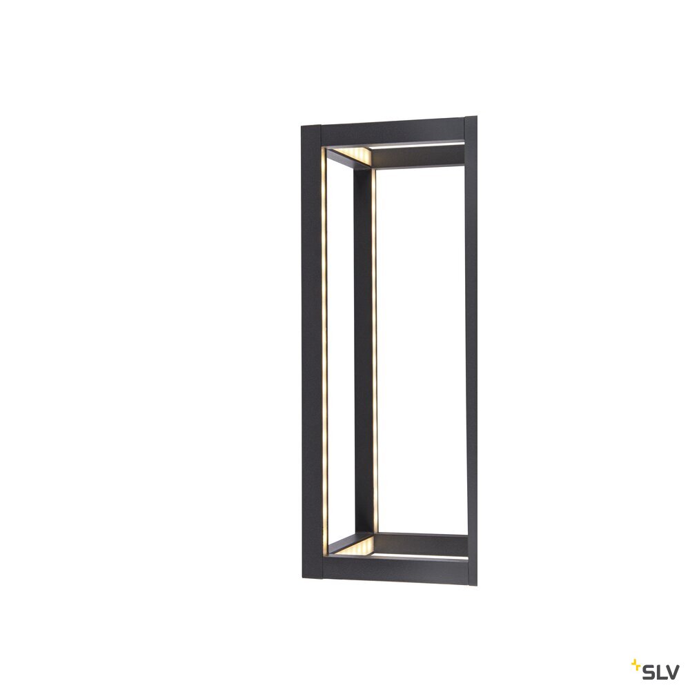 SLV QUADRULO, wall-mounted light, 3000K, anthracite/brown 1007207