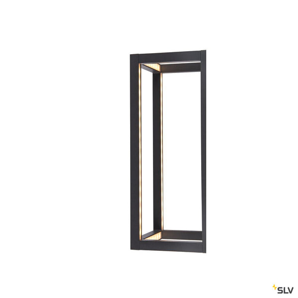 SLV QUADRULO, wall-mounted light, 3000K, anthracite/brown 1007207
