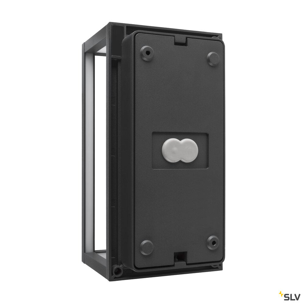 SLV QUADRULO, wall-mounted light, 3000K, anthracite/brown 1007207
