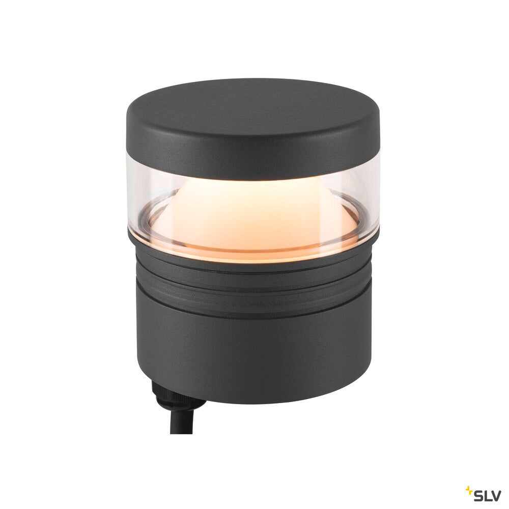 SLV M-POL S Polehead 360°, low-glare, lamp head, anthracite, 10W, 750lm, 2700K, CRI80, DALI 1007233