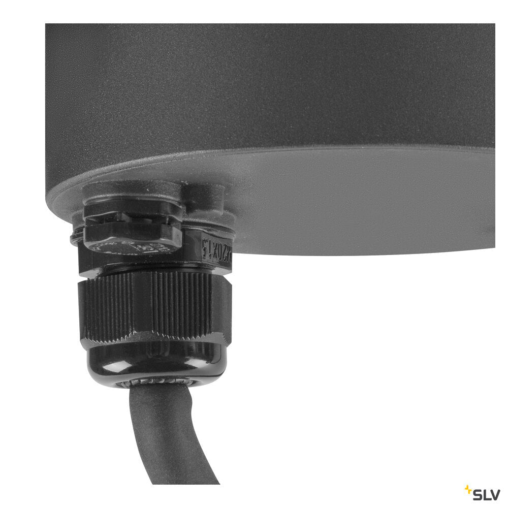 SLV M-POL S Polehead 360°, low-glare, lamp head, anthracite, 10W, 750lm, 2700K, CRI80, DALI 1007233