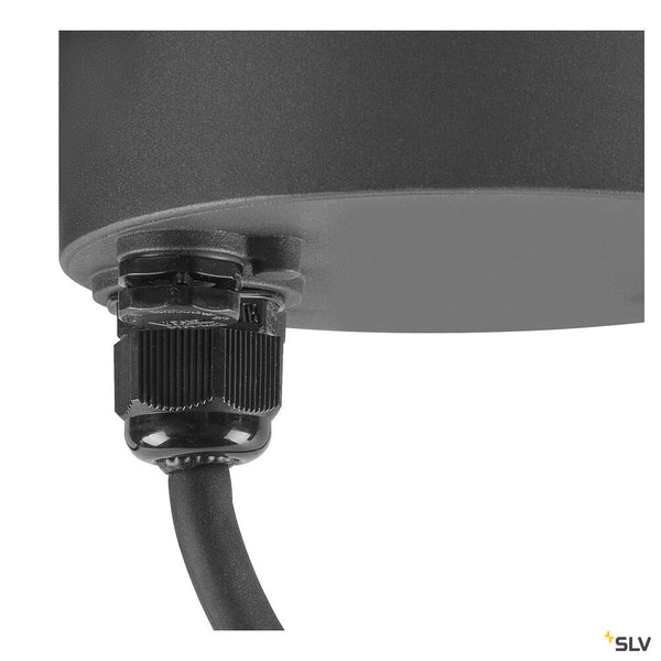 SLV M-POL S Polehead 180°, low-glare, lamp head, anthracite, 10W, 750lm, 2700K, CRI80 1007234