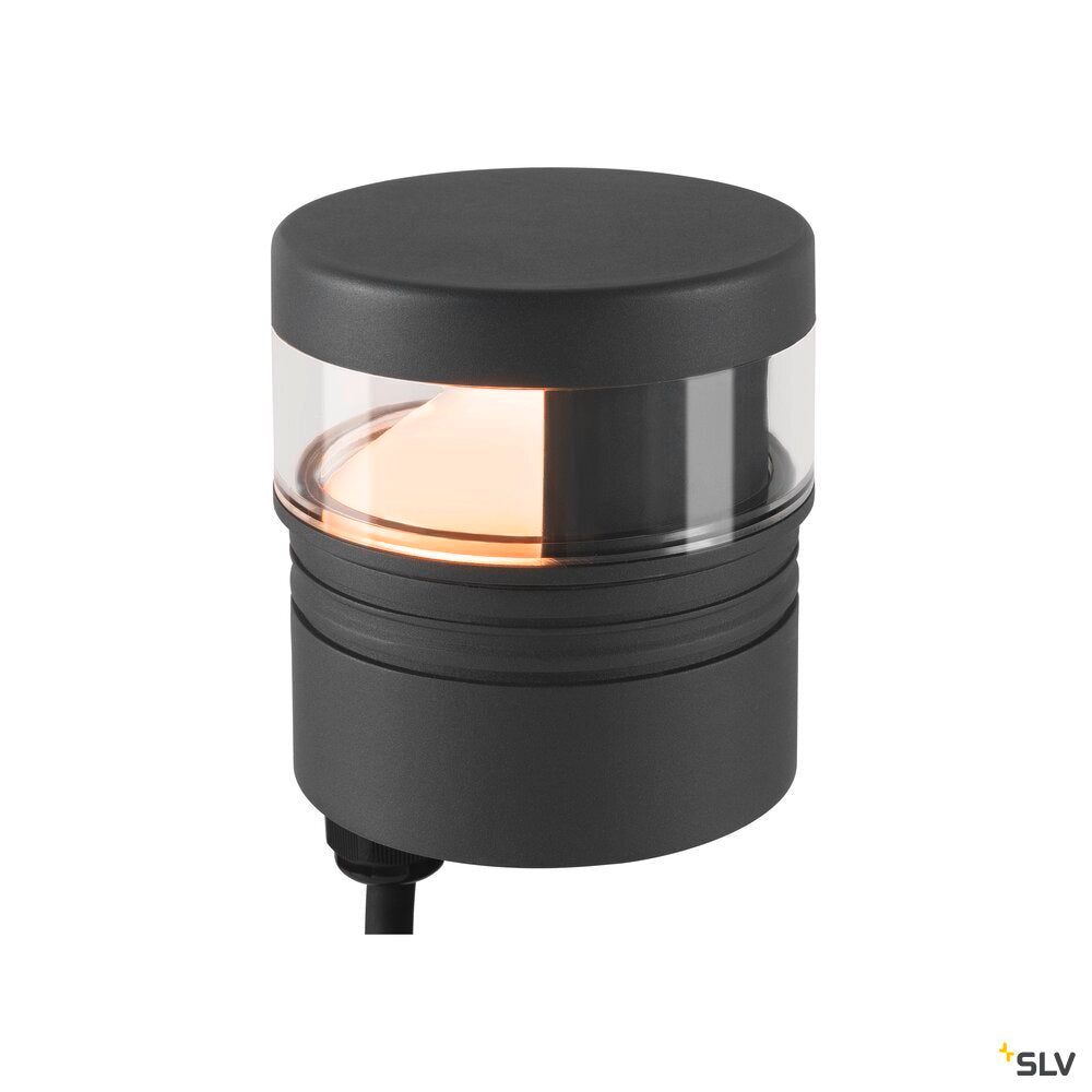 SLV M-POL S Polehead 180°, low-glare, lamp head, anthracite, 10W, 750lm, 2700K, CRI80, DALI 1007235
