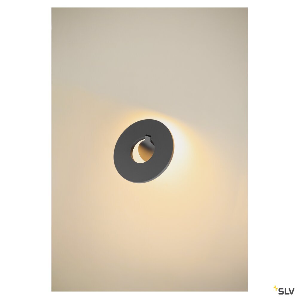 SLV I-RING, wall-mounted light, 9.2W, 3000K, anthracite 1007236