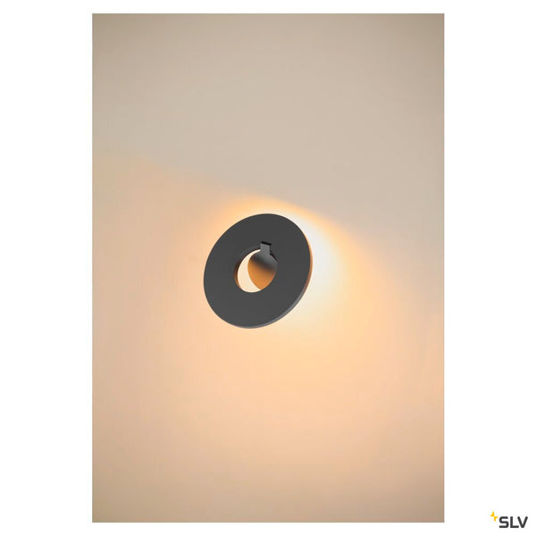 SLV I-RING, wall-mounted light, 9.2W, 3000K, anthracite 1007236