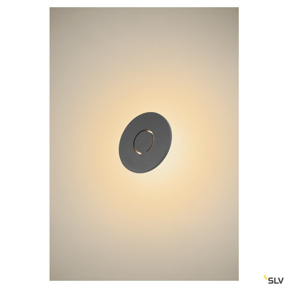 SLV I-RING, wall-mounted light, 9.2W, 3000K, anthracite 1007236