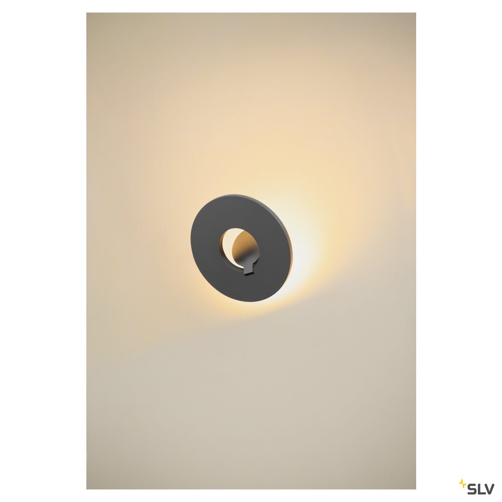 SLV I-RING, wall-mounted light, 9.2W, 3000K, anthracite 1007236