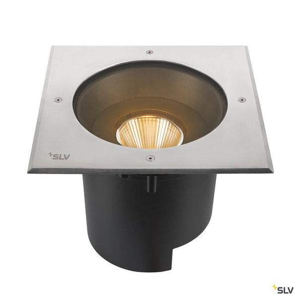 SLV DASAR 2.0 XL square cover 24° 3000K incl. DALI driver in stainless steel 1007242